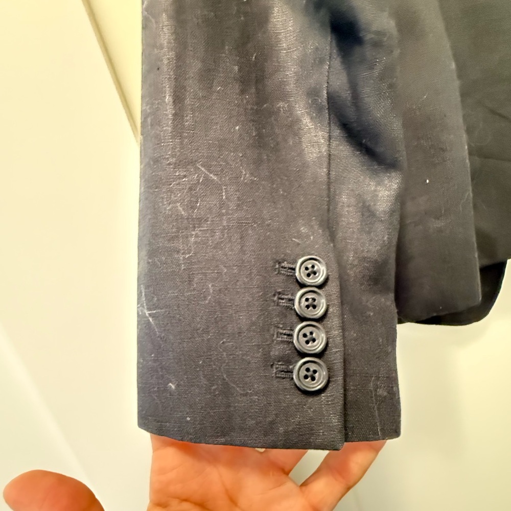 J.Crew Original School Boy Blazer in Black 100% Linen, Silk-Lined - Picture 7 of 10